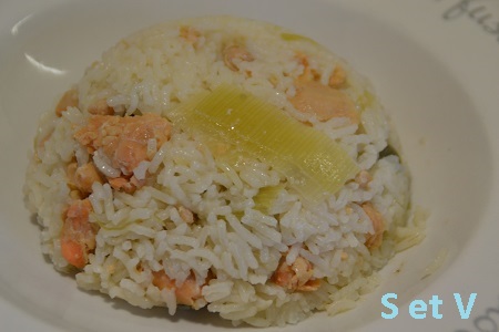 risotto saumon poireaux cookeo