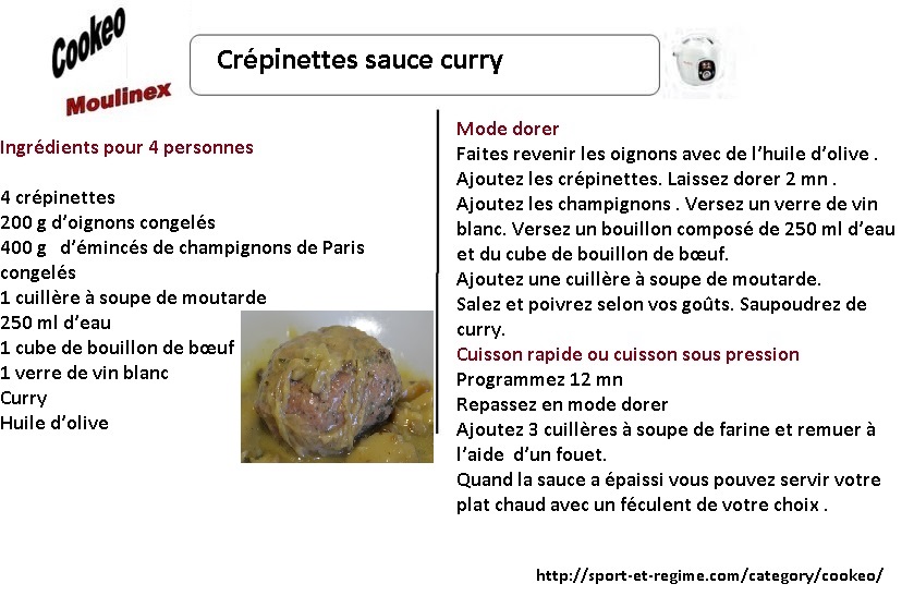 crépinettes sauce curry