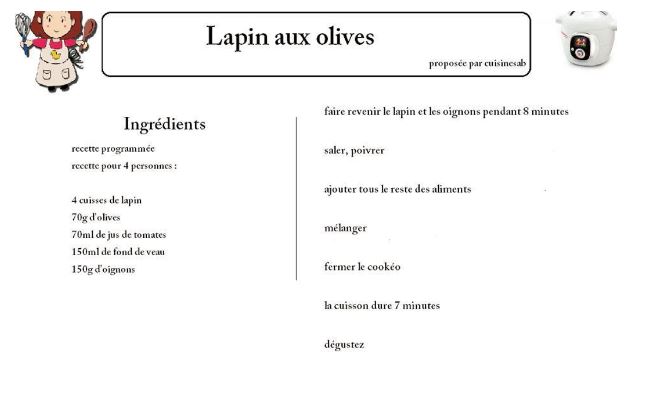 lapin aux olives