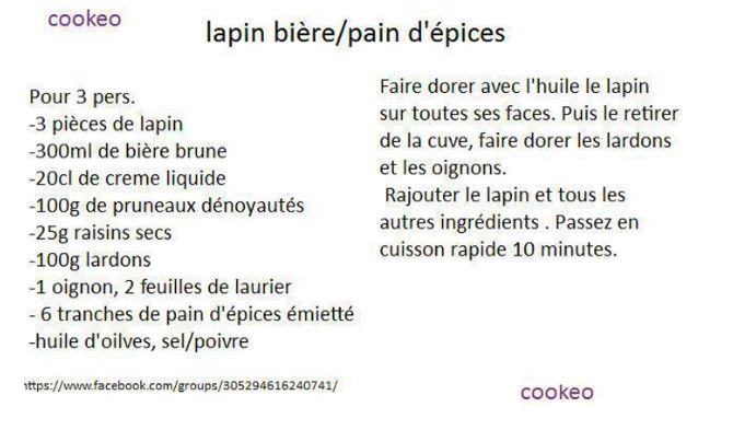 lapin biere cookeo