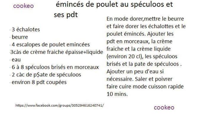 poulet speculoos