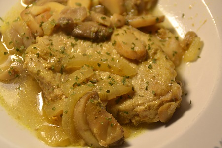 Côtes porc champignons curry cookeo