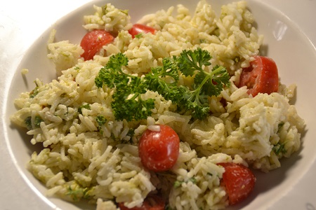 Salade asperges riz Boursin recette cookeo