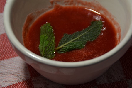 Soupe fraises menthe recette cookeo
