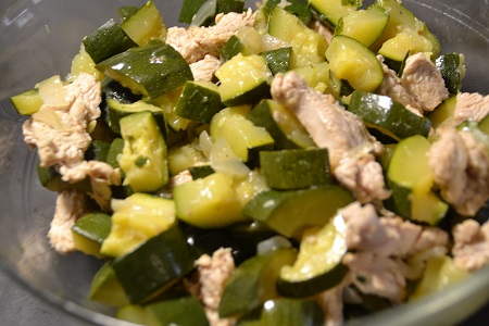 Salade courgettes dinde recette cookeo