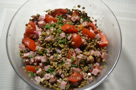 Salade lentilles jambon recette cookeo