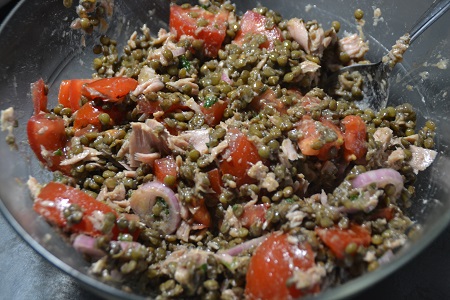 Salade lentilles thon recette cookeo