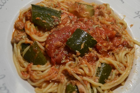 Spaghettis thon courgettes recette cookeo